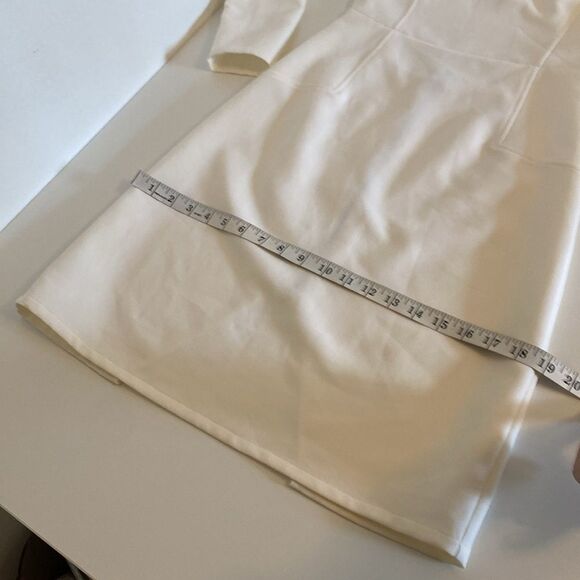 Anthropologie dra Light Cream/ White Long Sleeve Cutout Mini Dress Size Small - Picture 13 of 14